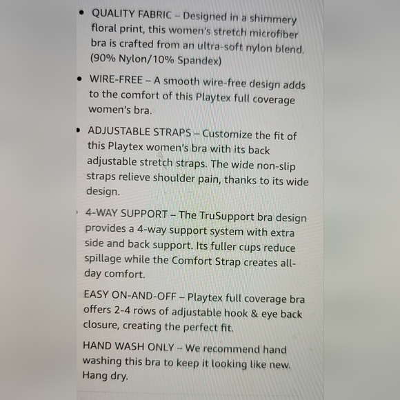 NWOT PLAYTEX SUPPORT WIRE FREE BRA 42B - Picture 5 of 8